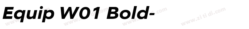 Equip W01 Bold字体转换